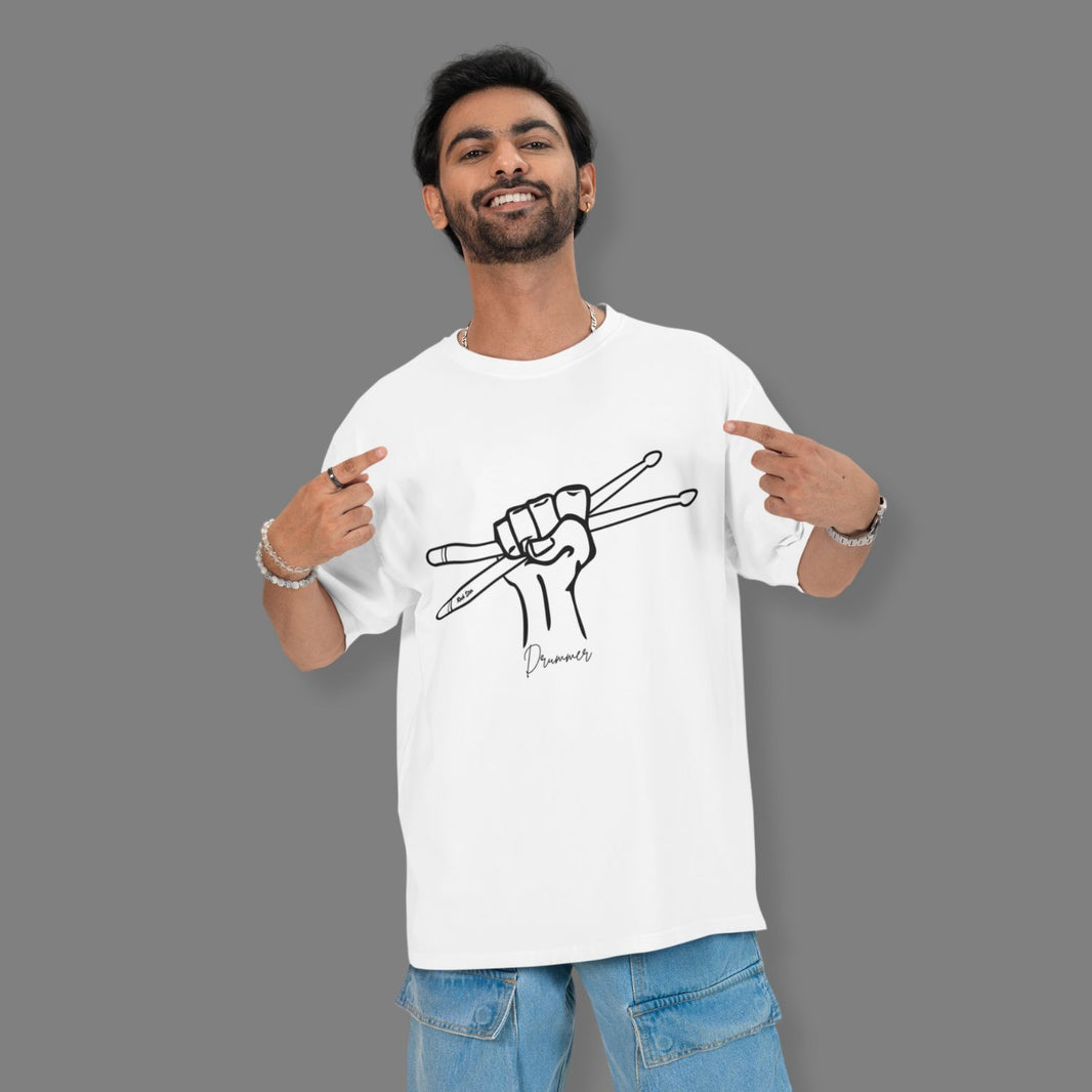 Drummer Men Graphic Printed Oversized T-Shirt