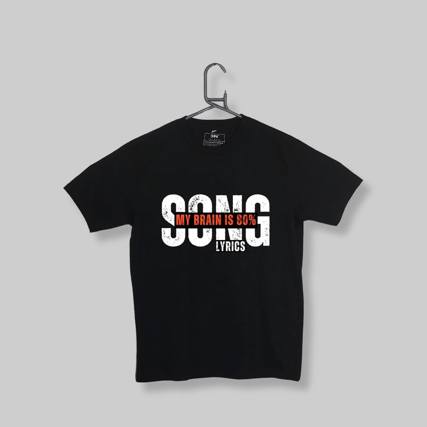 Music on My Mind Men Typography Printed T-Shirt