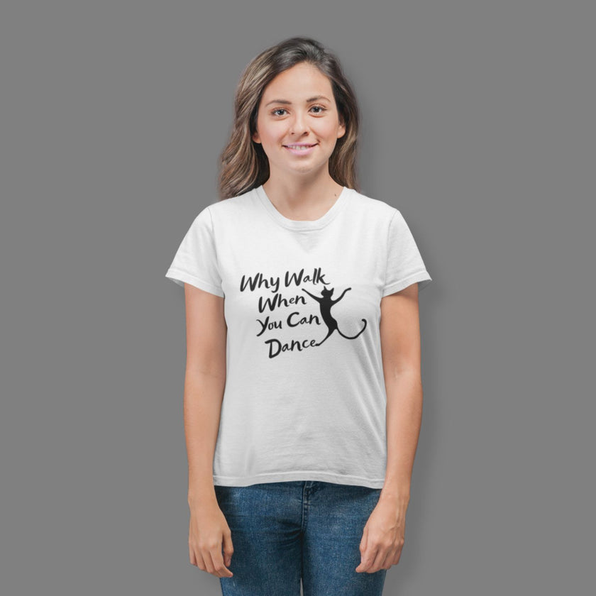 Dance Over Walk Unisex Typography Printed T-Shirt