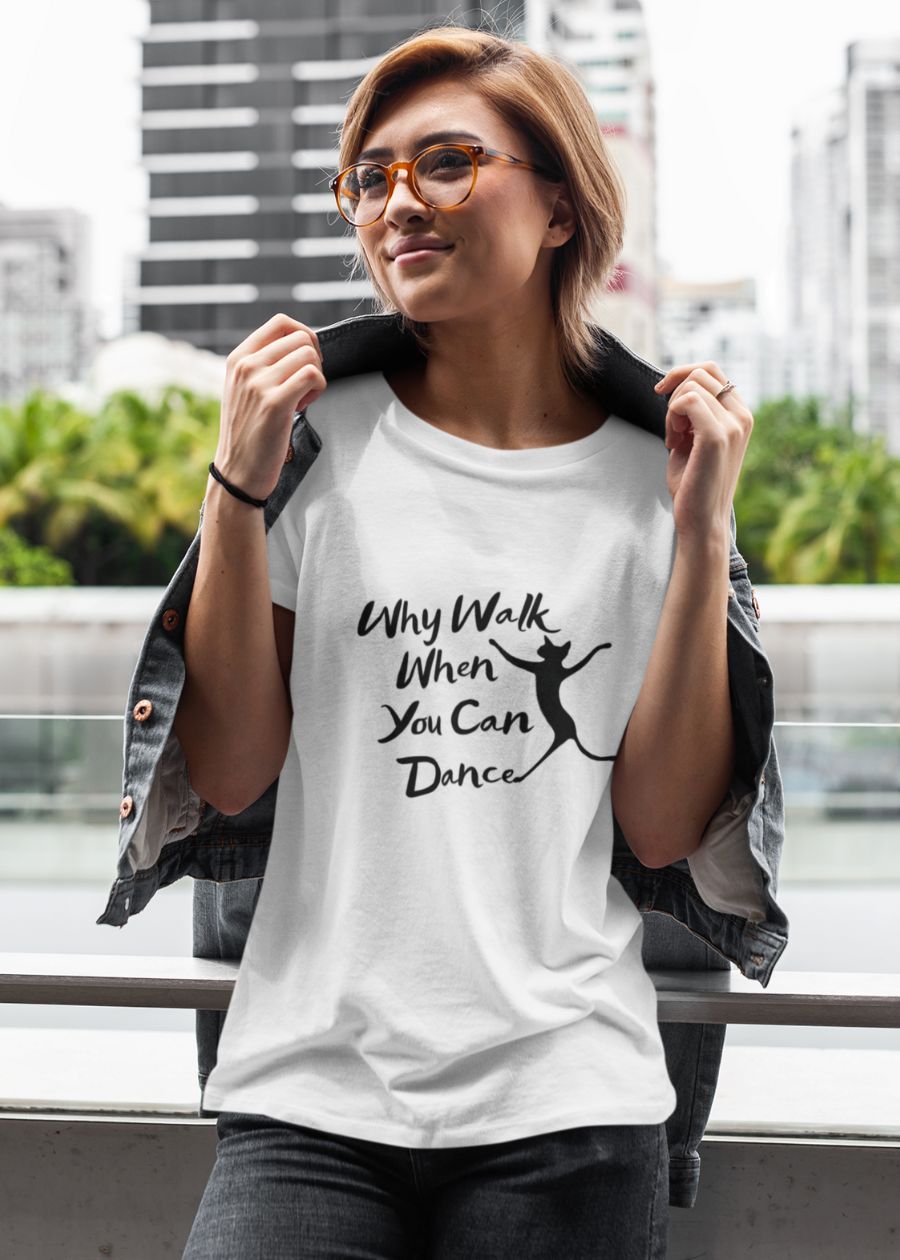 Dance Over Walk Unisex Typography Printed T-Shirt