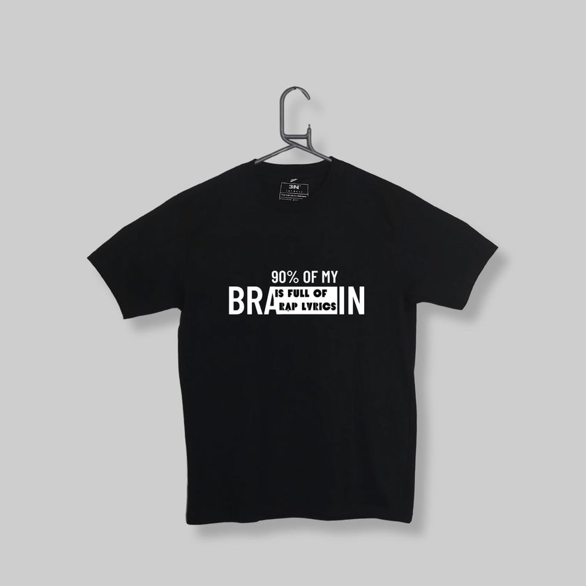 90% Rap Lyrics Men Typography Printed T-Shirt