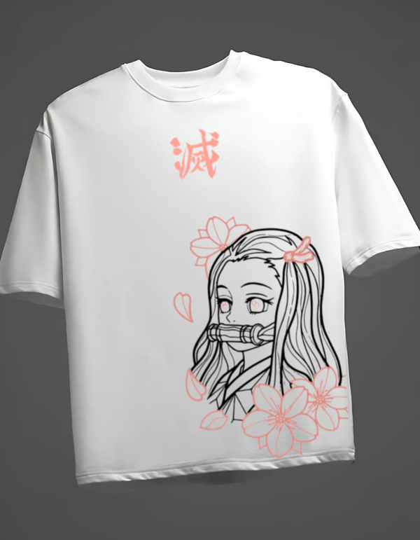 Nezuko Flower Oversized T-Shirt