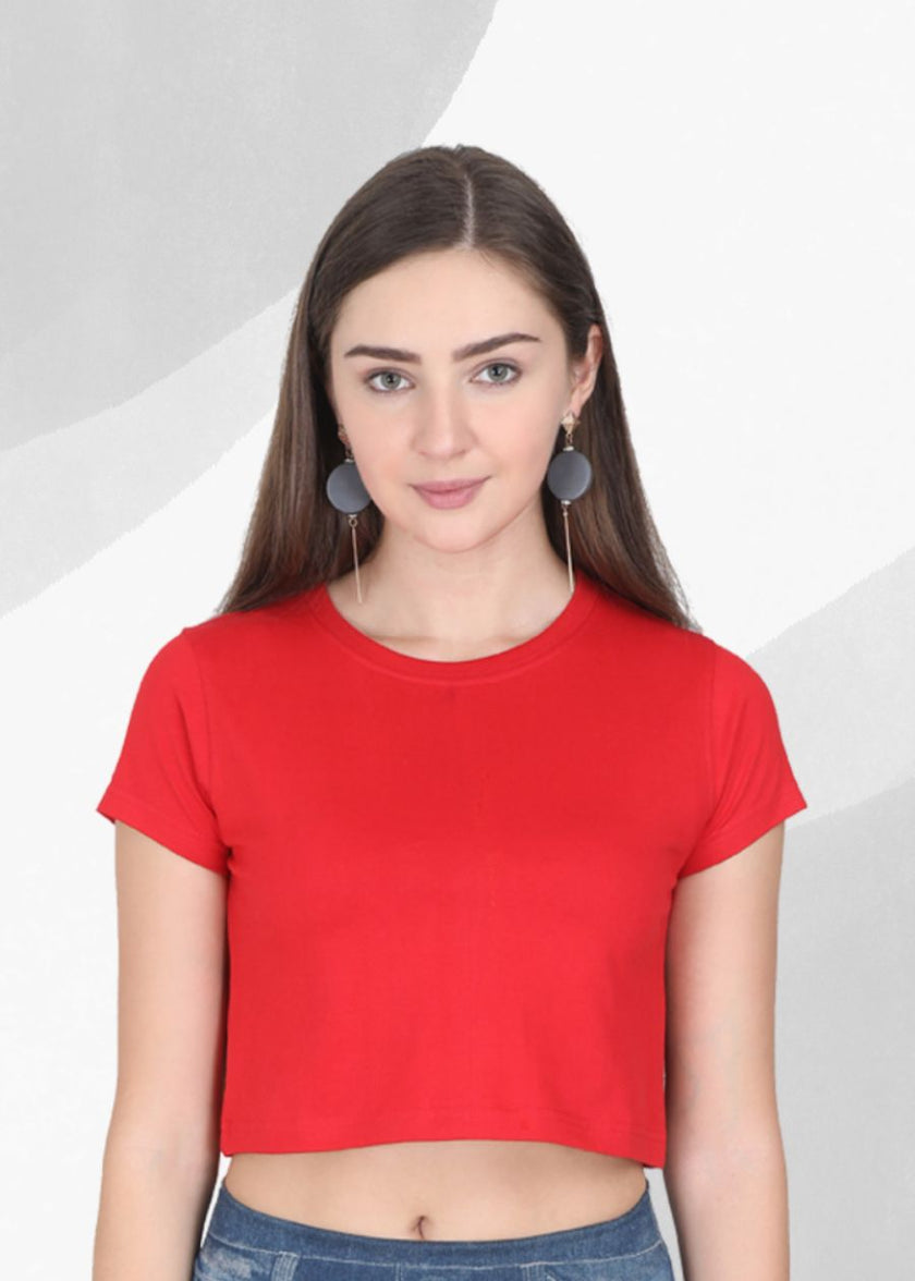 Women Plain Crop Top