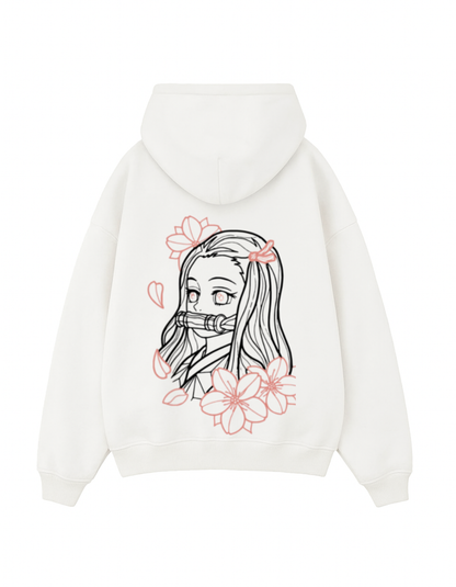 Nezuko Flower Oversized Hoodie