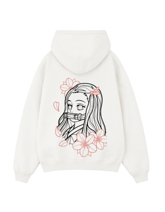 Nezuko Flower Oversized Hoodie