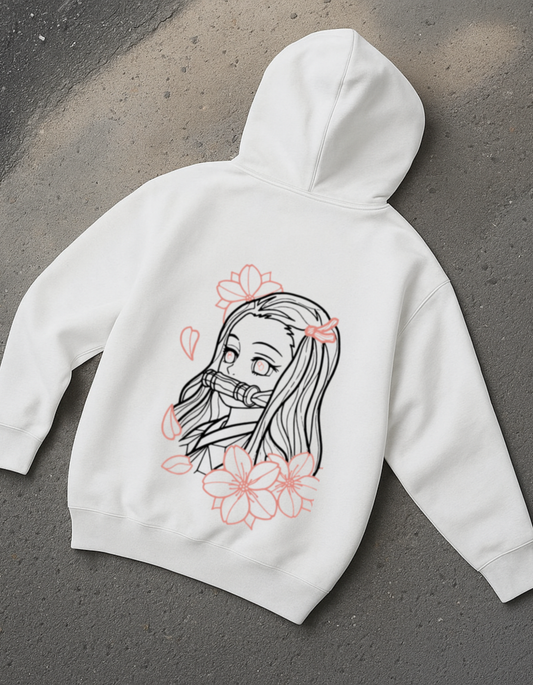 Nezuko Flower Oversized Hoodie